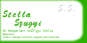 stella szugyi business card